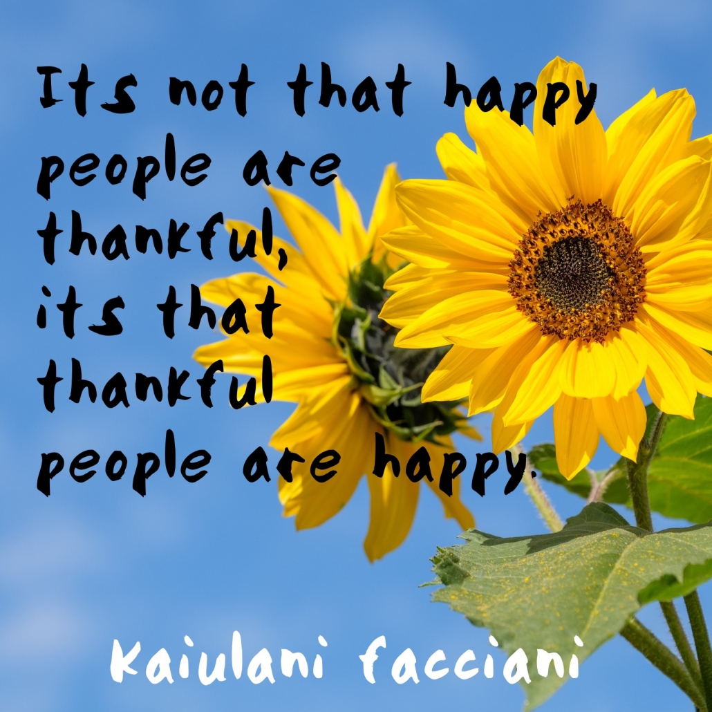 Thankful people are happy